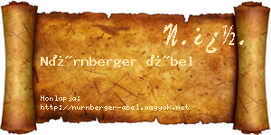 Nürnberger Ábel névjegykártya