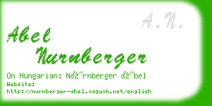 abel nurnberger business card